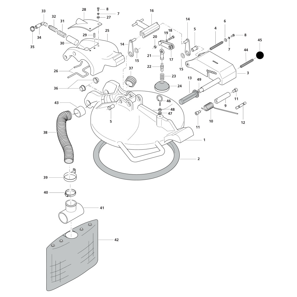Redukcja (adapter) grzybka odpowietrzenia zbiornika Brinkmann Mixman