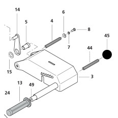 Sworzeń wałek wieloklinowy wielorowkowy wielowypustowy do rączki odpowietrzenia dekla